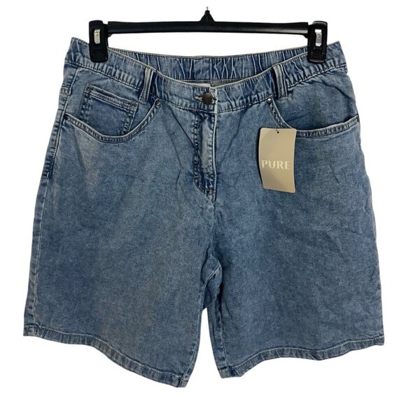 Ulla Popken Pants - Pure By Ulla Popken Shorts Women’s Size 14 Blue Burmuda New